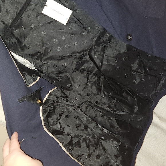 NWOT BANANA REPUBLIC SIENA NAVY BLUE WOOL BLAZER SIZE 0 Petite #445482 - Picture 13 of 17